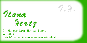 ilona hertz business card